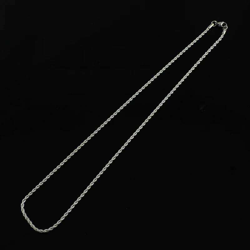 20 pc 304 Stainless Steel Rope Chain Necklaces with Lobster Clasps, Stainless Steel Color, 19.9"
20 pc 304 Stainless Steel Rope Chain Necklaces with Lobster Clasps, Stainless Steel Color, 19.9"