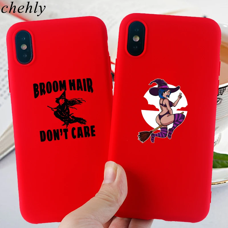 Чехол для телефона с рисунком Wtich iPhone X XR XS Max 8 7 6s Plus чехлы на Хэллоуин мягкий