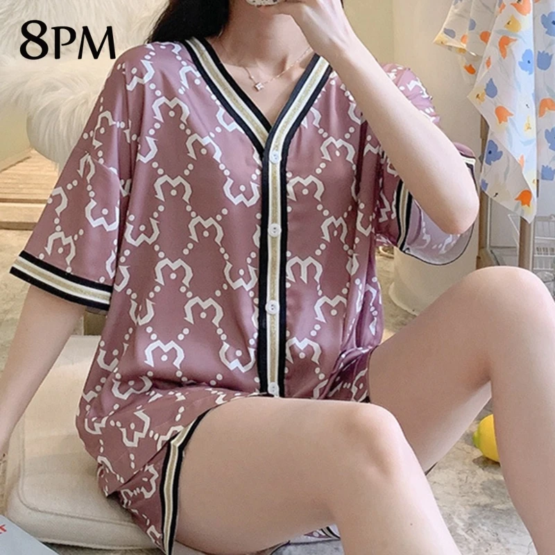 Новинка, модная одежда для сна с принтом, женские шорты с короткими рукавами, комплект из двух предметов, одежда для сна с вырезом, сексуальн...
Новинка, модная одежда для сна с принтом, женские шорты с короткими рукавами, комплект из двух предметов, одежда для сна с вырезом, сексуальн...