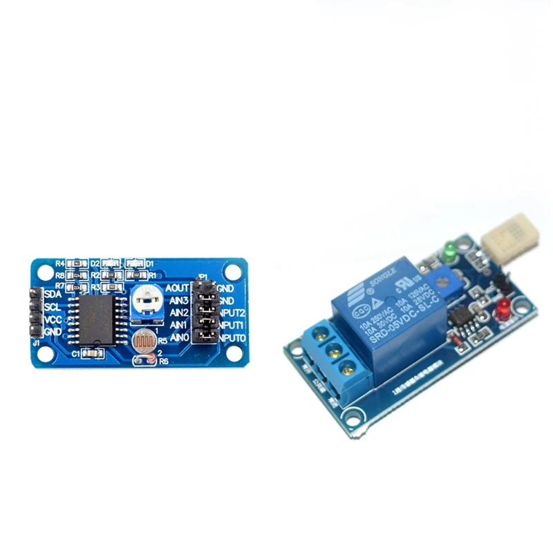 2PCS PCF8591 Module AD/DA Conversion Module With T9 DC5V Humidity Sensitive Switch Relay Module
2PCS PCF8591 Module AD/DA Conversion Module With T9 DC5V Humidity Sensitive Switch Relay Module
