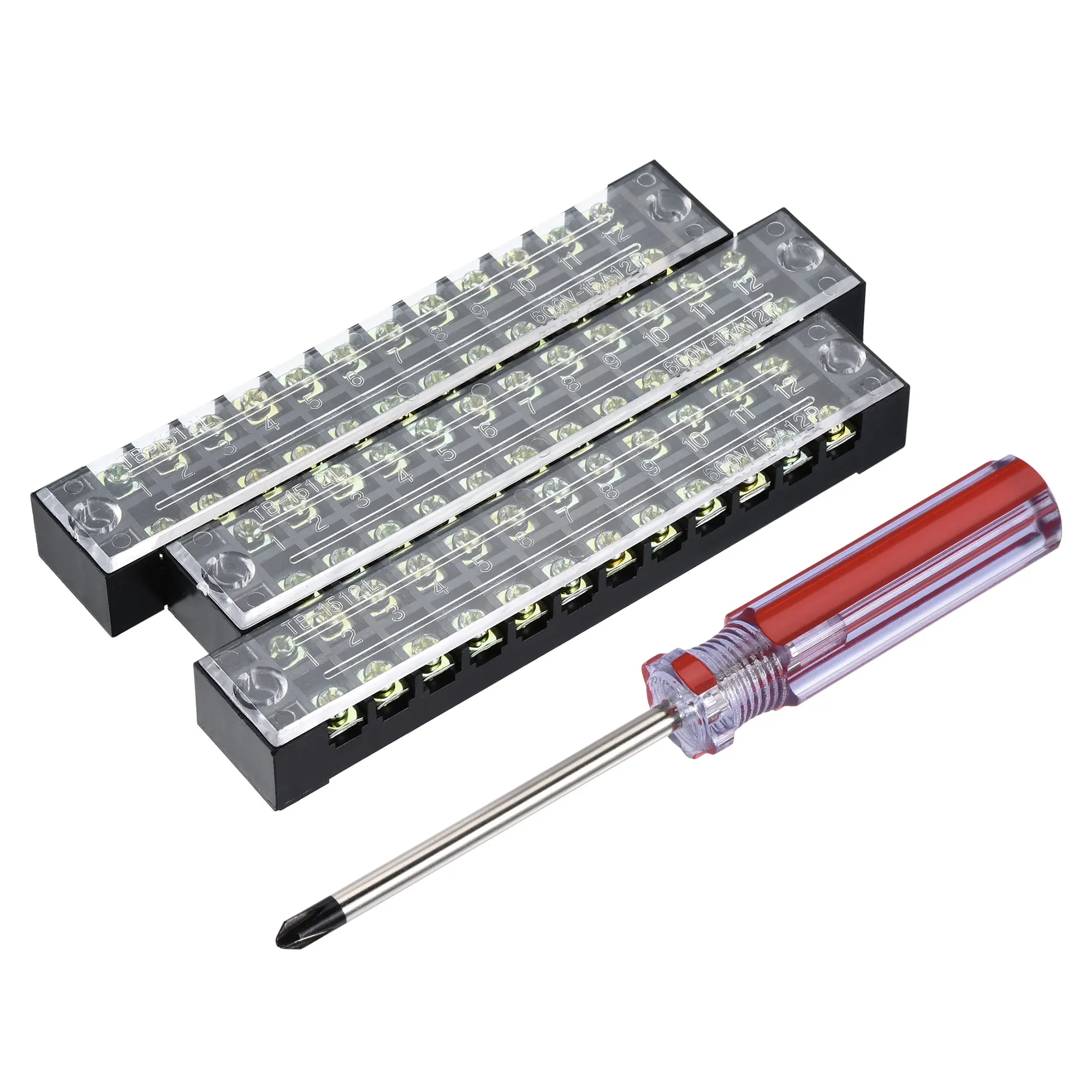 Uxcell Terminal Strip Barrier Block 12 Positions Dual Rows 600V 15A Iron Screw
Uxcell Terminal Strip Barrier Block 12 Positions Dual Rows 600V 15A Iron Screw