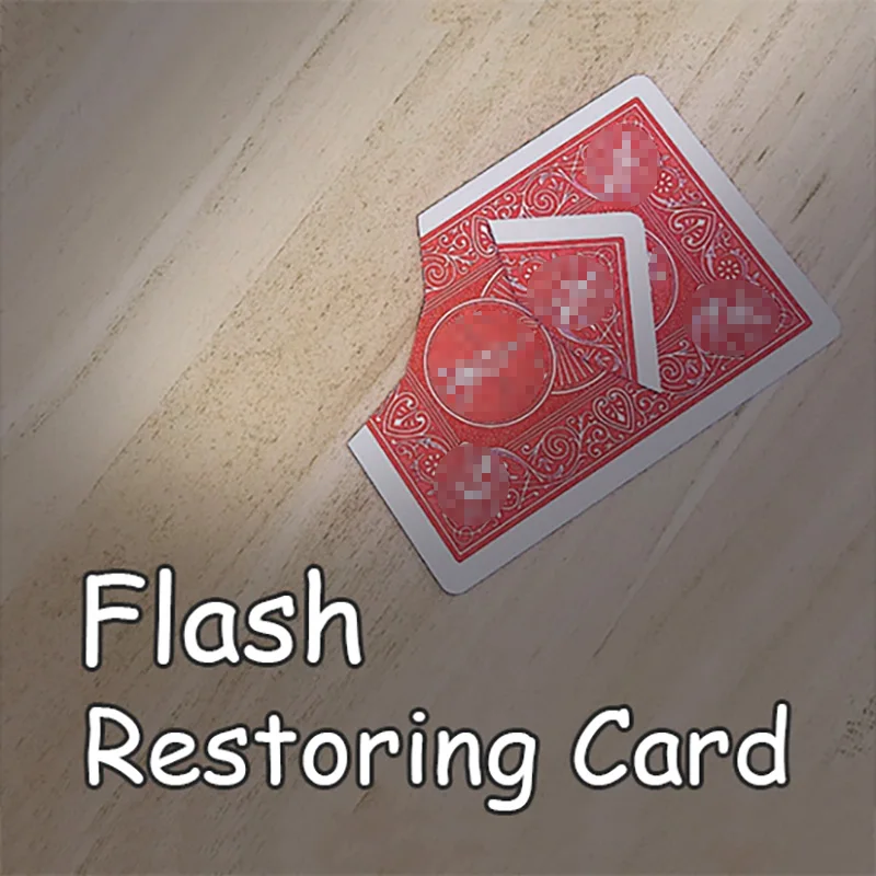 

Flash Restoring Card Magic Tricks Broken Playing Card Restore Close Up Street Illusion Gimmick Mentalism Puzzle Toy Magia Card