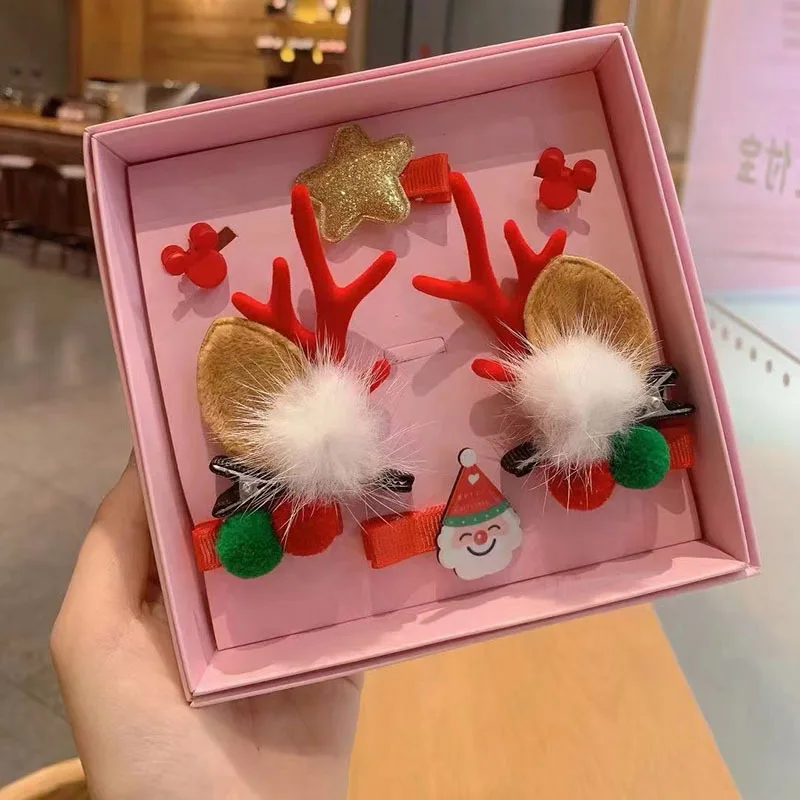 Children Christmas Hair Accessories Gift Box Set Christmas Antlers Cute Snowman Girls Elk Hairpin Ornaments hair accessories 
Children Christmas Hair Accessories Gift Box Set Christmas Antlers Cute Snowman Girls Elk Hairpin Ornaments hair accessories