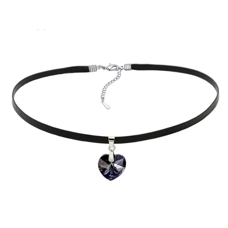 Heart Pendant Choker Necklace Crystals From Swarovski-Elements Rope Leather Chain Collar For Women Party Retro Vintage Jewelry
Heart Pendant Choker Necklace Crystals From Swarovski-Elements Rope Leather Chain Collar For Women Party Retro Vintage Jewelry