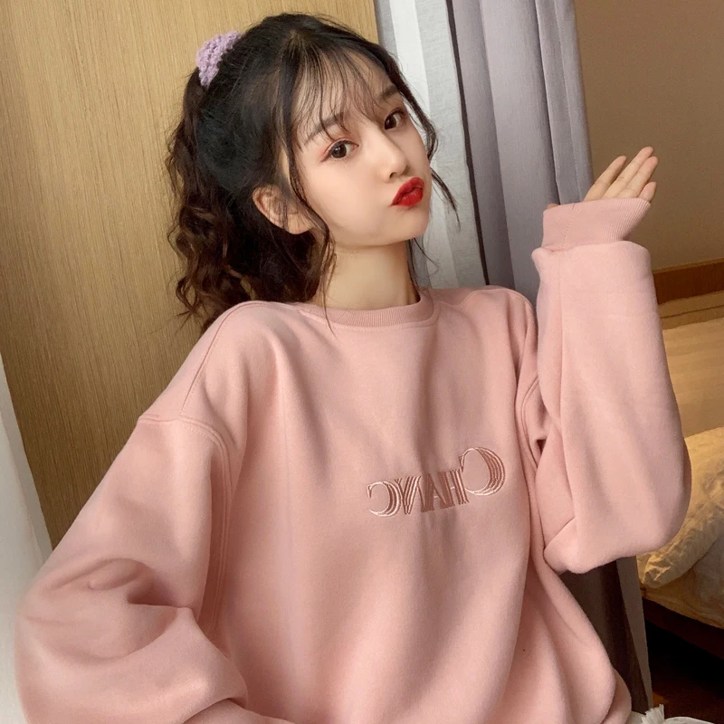 Waitmore Hong Kong Style Chic Sweater Women's Loose Korean Style Trendy Ins Idle Style BF Pullover Velvet Padded Thickened Coat
Waitmore Hong Kong Style Chic Sweater Women's Loose Korean Style Trendy Ins Idle Style BF Pullover Velvet Padded Thickened Coat