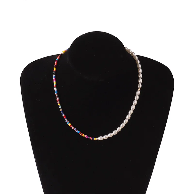 Pearls Necklace Handmade Colorful Rice Beaded Chokers Goth Baroque Seed Beads Chain Necklaces for Women Girls Sweet Jewelry Gift
Pearls Necklace Handmade Colorful Rice Beaded Chokers Goth Baroque Seed Beads Chain Necklaces for Women Girls Sweet Jewelry Gift
