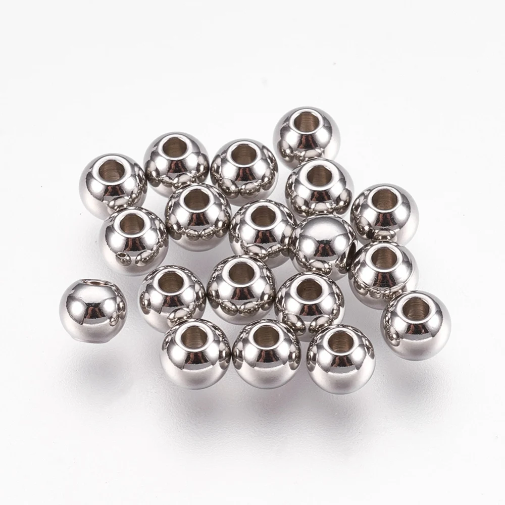 Fashewelry 50pcs 6mm 304 Stainless Steel Spacer Beads Round Loose Beads for Bracelet Making DIY Jewelry Findings Accessories
Fashewelry 50pcs 6mm 304 Stainless Steel Spacer Beads Round Loose Beads for Bracelet Making DIY Jewelry Findings Accessories