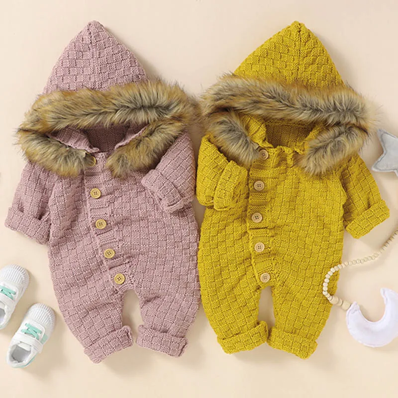 Toddler Baby Girl Boys Knitting Long Sleeve Romper Hooded Collar Newborn Baby Knitting Jumpsuit Autumn Winter Baby Girls Clothes
Toddler Baby Girl Boys Knitting Long Sleeve Romper Hooded Collar Newborn Baby Knitting Jumpsuit Autumn Winter Baby Girls Clothes