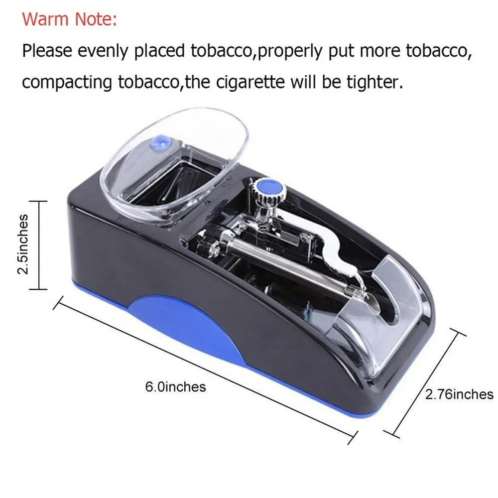 Automatic Cigarette Rolling Machine EU/US Plug Electric Easy Automatic Tobacco Roller Injector Maker DIY Smoking Tool Accessorie 
Automatic Cigarette Rolling Machine EU/US Plug Electric Easy Automatic Tobacco Roller Injector Maker DIY Smoking Tool Accessorie