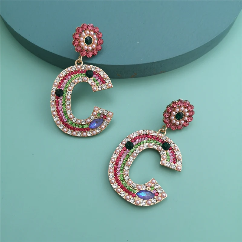 JUJIA Classic Design Full Rhinestone Earrings For Women Statement Jewelry Bohemian Letters Drop Dangle Earring Party Gift
JUJIA Classic Design Full Rhinestone Earrings For Women Statement Jewelry Bohemian Letters Drop Dangle Earring Party Gift