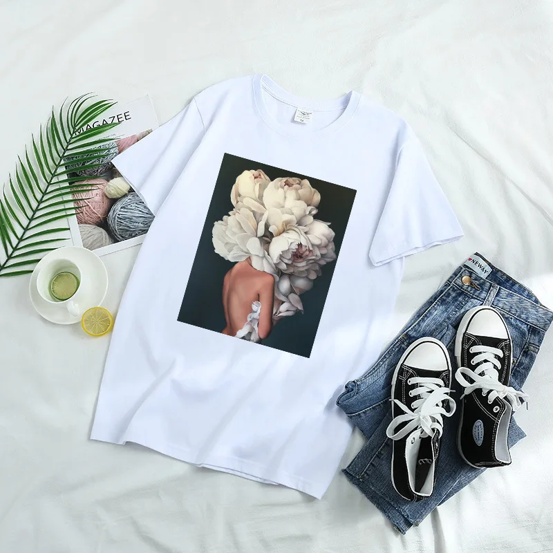 Women Sexy Flowers Feather Fashion T Shirt Feather Girl Printed Casual Harajuku Aesthetics Tops O-neck Tee
Women Sexy Flowers Feather Fashion T Shirt Feather Girl Printed Casual Harajuku Aesthetics Tops O-neck Tee