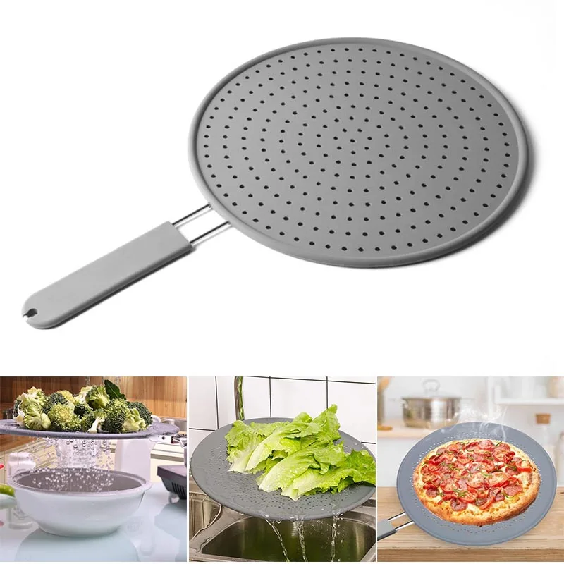 Silicone Splatter Screen Pan Cover Multifunctional Heat Resistant Oil Splash Guard Practical Kitchen Supplies GRSA889
Silicone Splatter Screen Pan Cover Multifunctional Heat Resistant Oil Splash Guard Practical Kitchen Supplies GRSA889