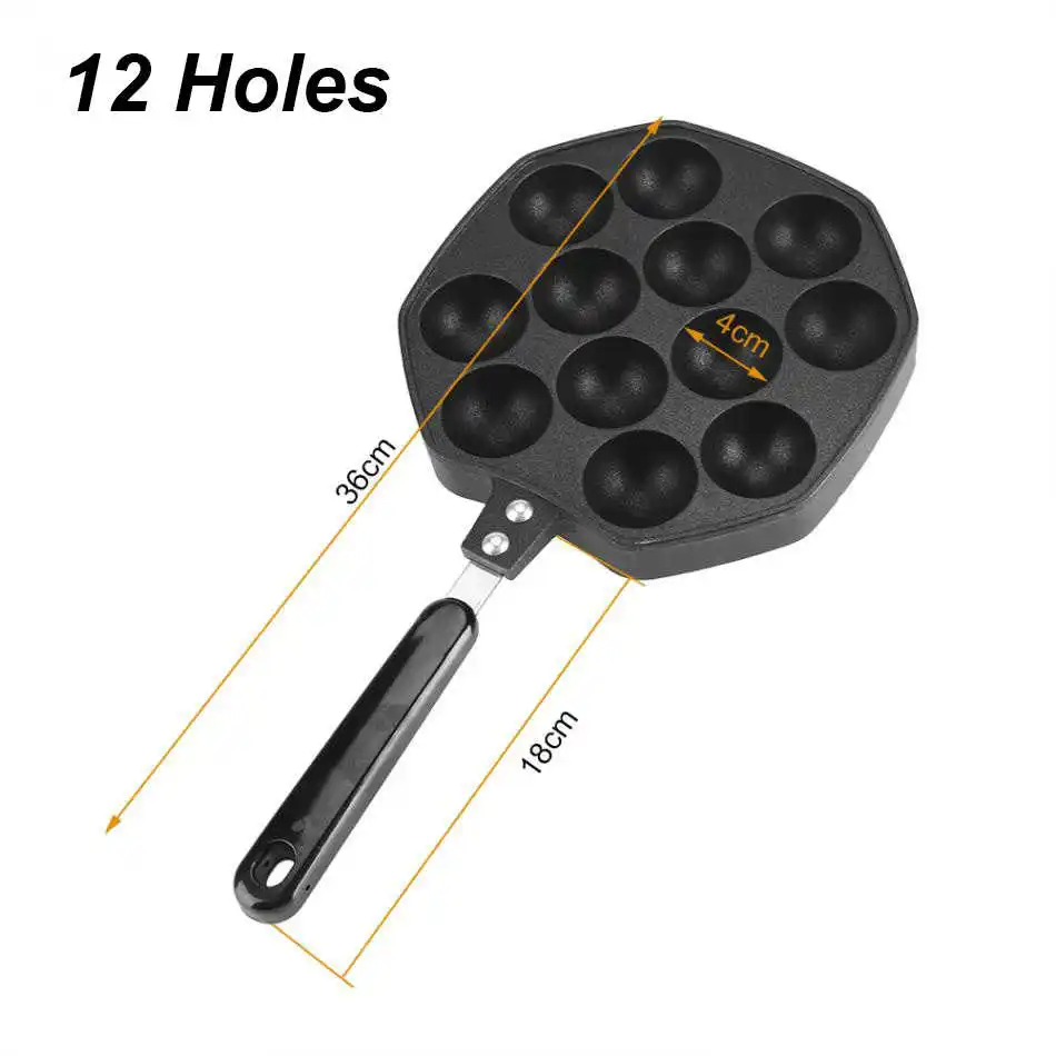 12 Holes Aluminum Alloy Takoyaki Pan Takoyaki Maker 18 Holes Chibi Maruko machine Baking Forms Mold Pan Octopus Baking Machine
12 Holes Aluminum Alloy Takoyaki Pan Takoyaki Maker 18 Holes Chibi Maruko machine Baking Forms Mold Pan Octopus Baking Machine