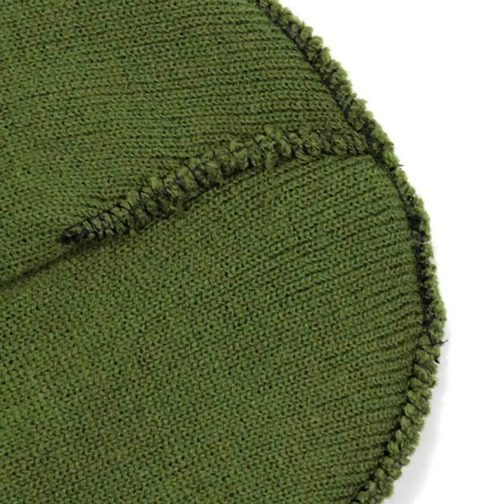 1 шт. осенне-зимняя мужская вязаная камуфляжная шапка уличная теплая зеленая
