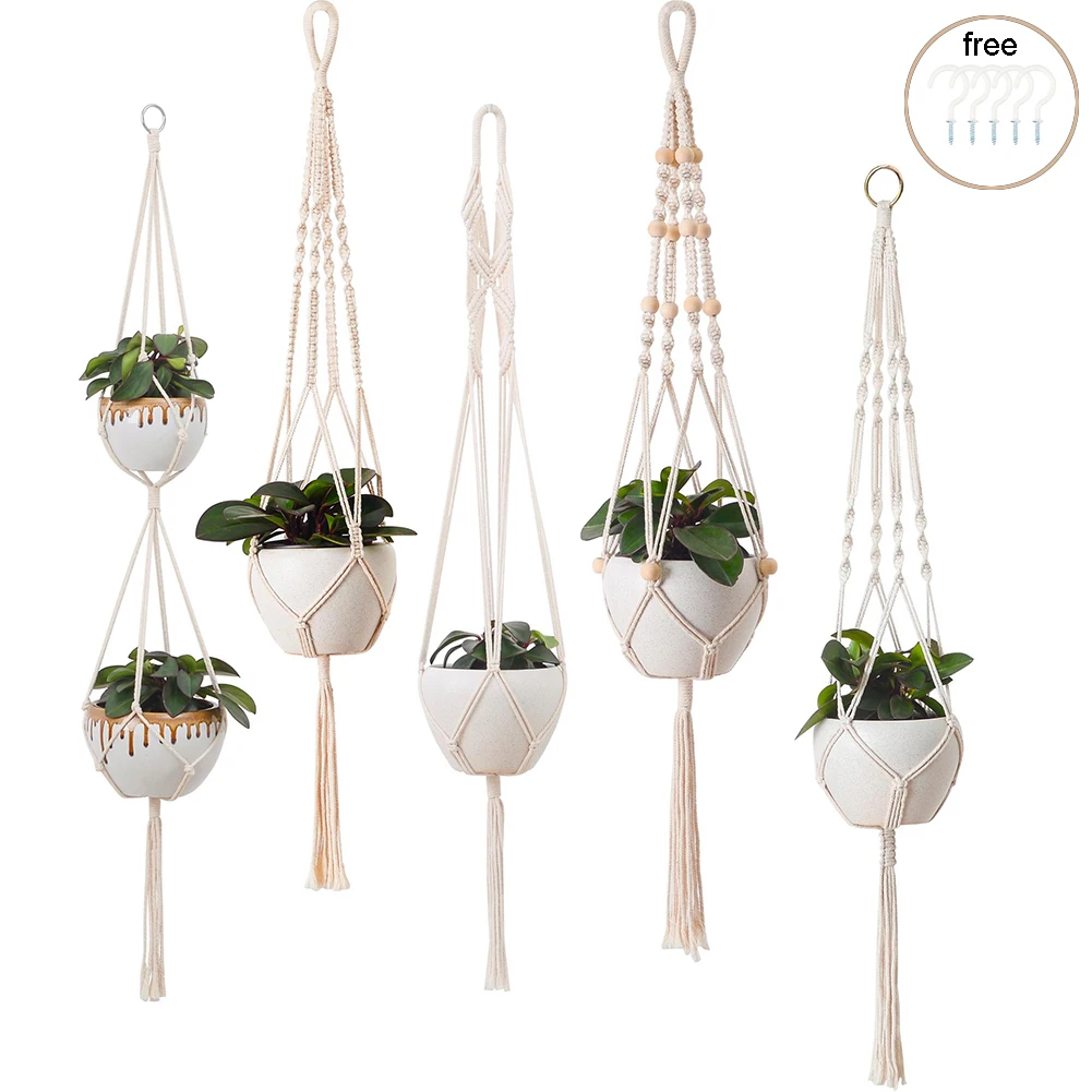 Handmade Hanging Baskets Flowerpot Plant Holder Macrame Plant Hanger Indoor Wall Hanging Planter Plant Holder Basket Home Decor
Handmade Hanging Baskets Flowerpot Plant Holder Macrame Plant Hanger Indoor Wall Hanging Planter Plant Holder Basket Home Decor