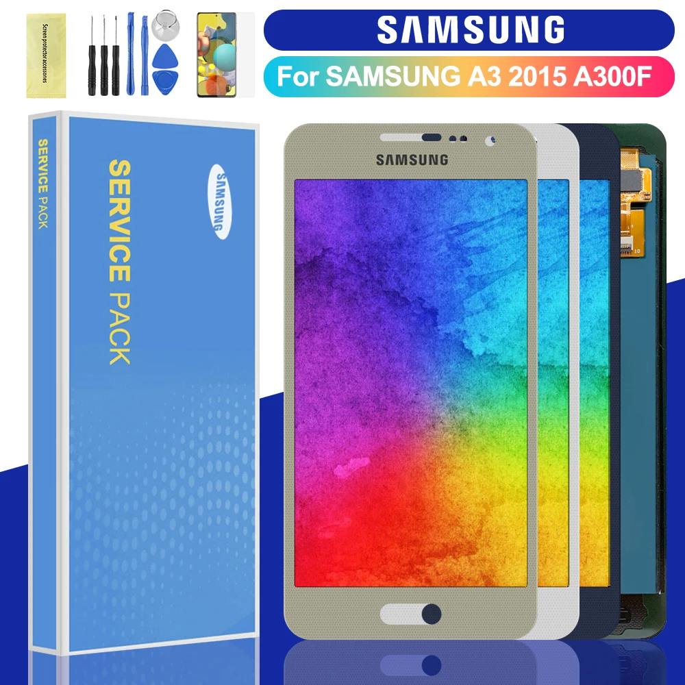 ЖК-дисплей 4 5 ''TFT для Samsung Galaxy A3 2015 A300 A3000 A300F A300M сенсорный экран дигитайзер в