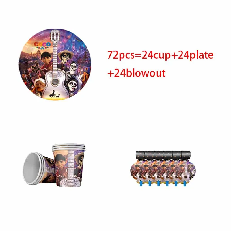 72pcs Disney Dreambound travel Coco Theme Birthday Party Decorations Kids Gift Bag Paper Plates Napkins Baby Shower Disposable
72pcs Disney Dreambound travel Coco Theme Birthday Party Decorations Kids Gift Bag Paper Plates Napkins Baby Shower Disposable