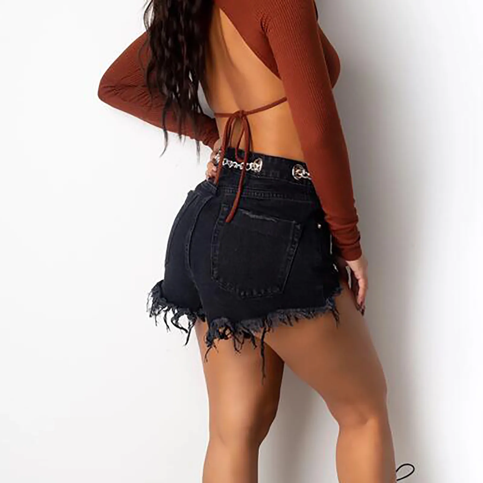 Denim Overalls Woman Pants Booty Shorts Women Fashion Women Pocket Splicing Jeans Denim Pants Female Hole Bottom Casual Shorts 
Denim Overalls Woman Pants Booty Shorts Women Fashion Women Pocket Splicing Jeans Denim Pants Female Hole Bottom Casual Shorts