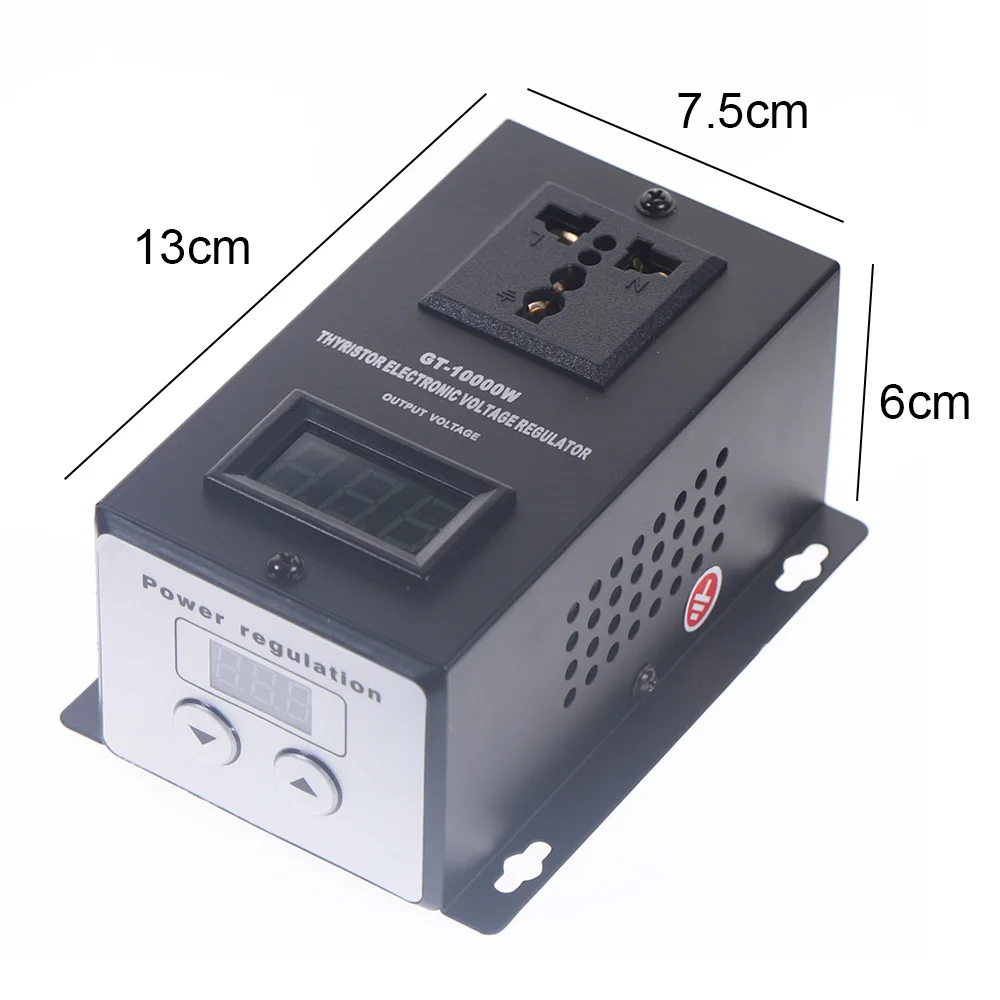SCR AC 220V 10000W Electronic Voltage Regulator Adjustable Thyristor Speed Controller Dimming Dimmer Temperature Thermostat
SCR AC 220V 10000W Electronic Voltage Regulator Adjustable Thyristor Speed Controller Dimming Dimmer Temperature Thermostat