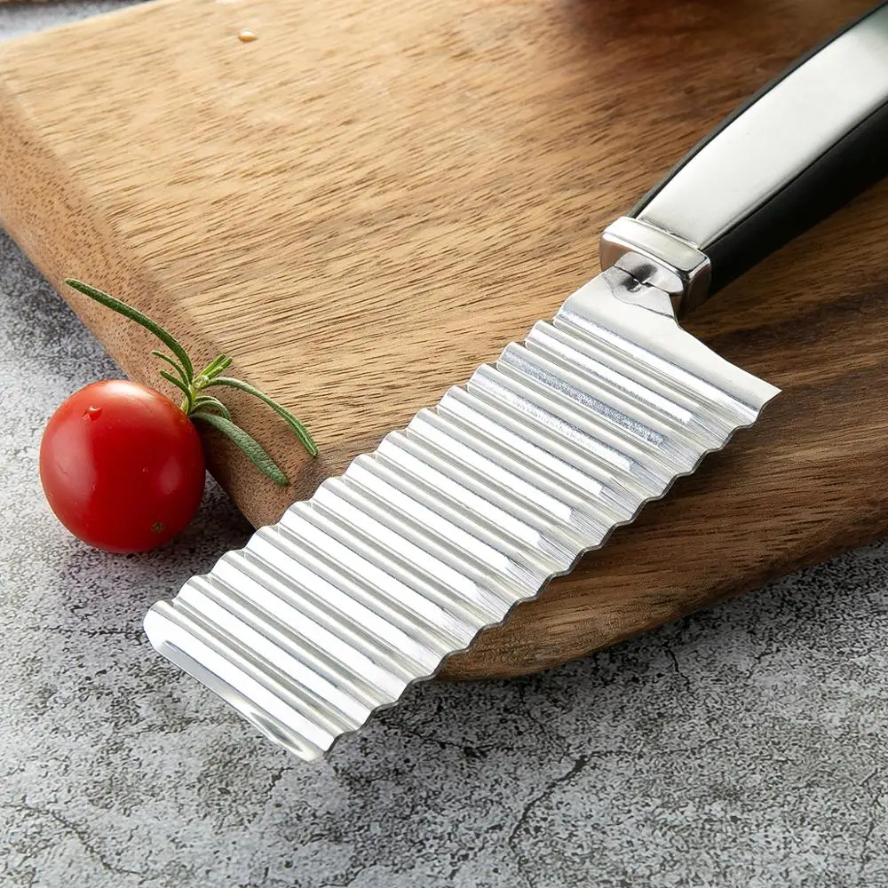 2019 волновой нож картофель фри кухонный из нержавеющей стали имитация сантоку