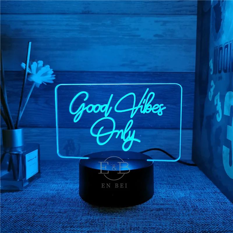 Valentine's Day Gift Good Vibes Only 3D Lamp Decoration Acrylic LED Kid Night Light Bear Valentine Gift Present
Valentine's Day Gift Good Vibes Only 3D Lamp Decoration Acrylic LED Kid Night Light Bear Valentine Gift Present