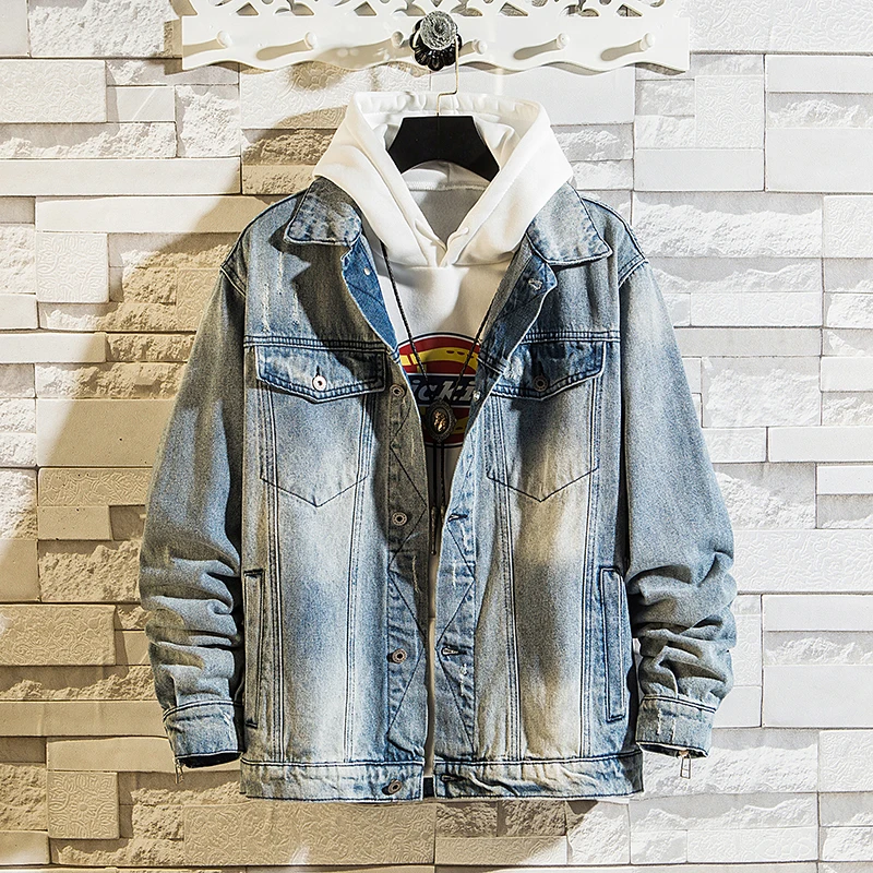 Осенняя ветрозащитная джинсовая куртка с кирпичной стеной и лацканами, модная джинсовая куртка
Осенняя ветрозащитная джинсовая куртка с кирпичной стеной и лацканами, модная джинсовая куртка