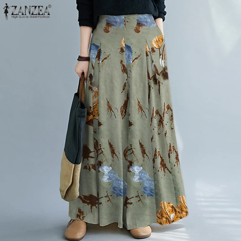 Side Pockets Bohemian Holiday Casual Loose Pantalon 2022 ZANZEA Autumn Wiman Pants Floral printed Elastic waist Wide Leg Palazzo 
Side Pockets Bohemian Holiday Casual Loose Pantalon 2022 ZANZEA Autumn Wiman Pants Floral printed Elastic waist Wide Leg Palazzo