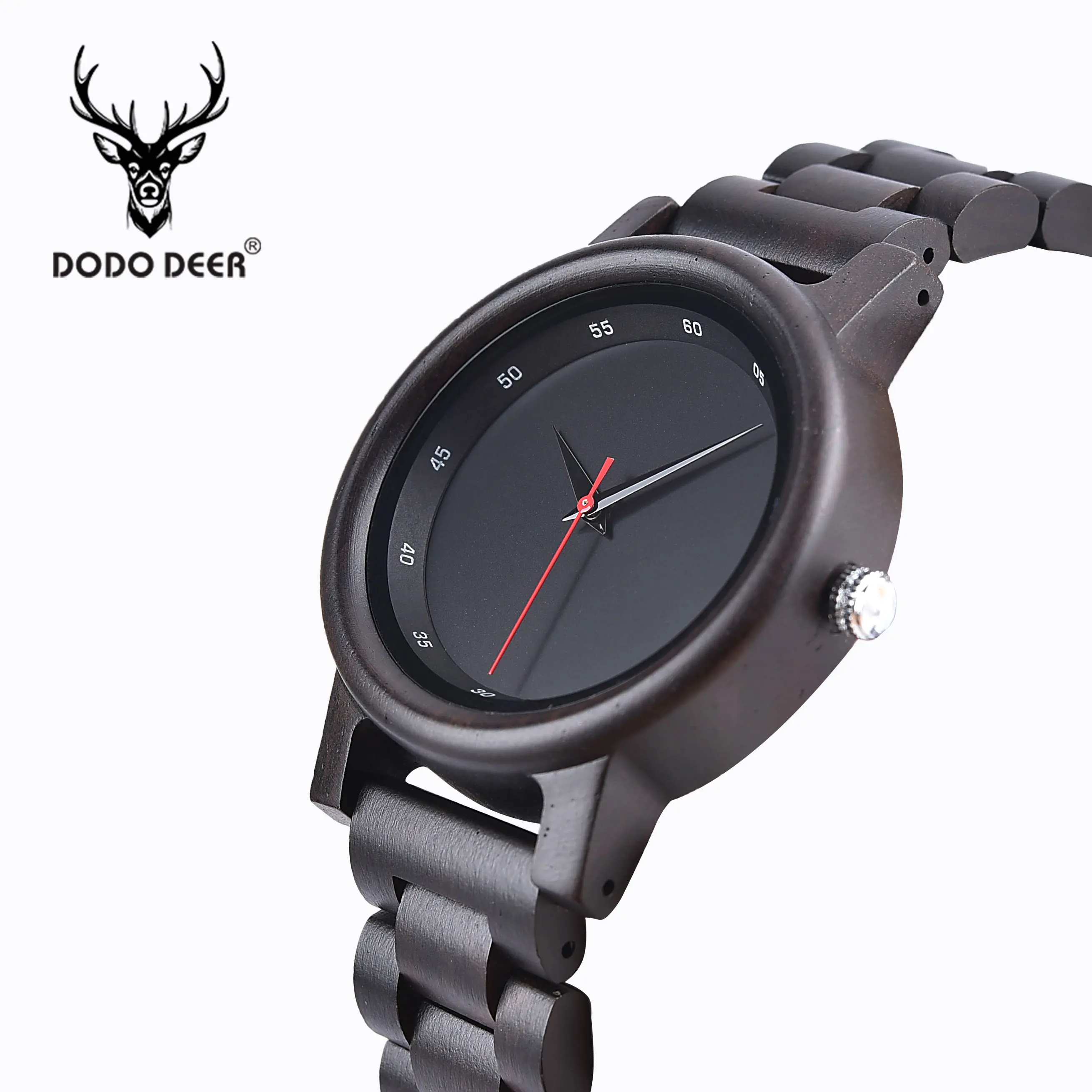 Часы DODO DEER черное дерево мужские полностью бамбуковые наручные часы высокого
