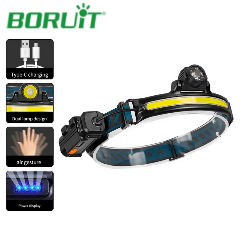 Портативный Съемный индукционный водонепроницаемый налобный фонарь для кемпинга XPG + COB светодиодный налобный фонарь Type-C USB Перезаряжаемый ...
Портативный Съемный индукционный водонепроницаемый налобный фонарь для кемпинга XPG + COB светодиодный налобный фонарь Type-C USB Перезаряжаемый ...