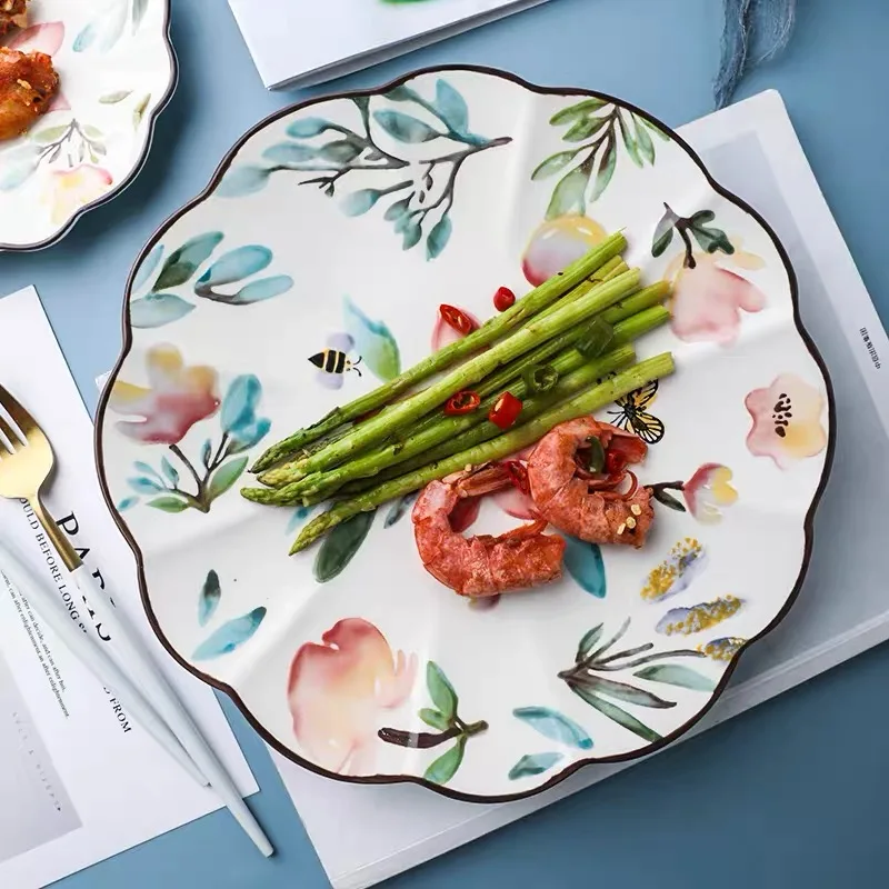 Postral Ceramic Dinner Plate Flower Penh Cake Dessert Western Steak Fruit 6/8/10 Inch Dish Plate Handpainted Pattern
Postral Ceramic Dinner Plate Flower Penh Cake Dessert Western Steak Fruit 6/8/10 Inch Dish Plate Handpainted Pattern