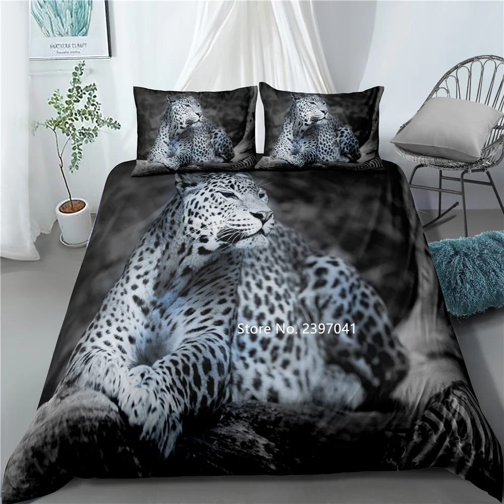 3D Printed Leopard Wolf Pattern Bedding Forest Wild Animal Down Quilt Cover Pillowcase Boy Home Textile Queen King Full Size
3D Printed Leopard Wolf Pattern Bedding Forest Wild Animal Down Quilt Cover Pillowcase Boy Home Textile Queen King Full Size