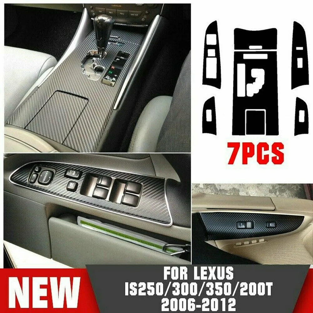 7PCS Car Interior Stickers For LEXUS IS250 300 350 2006-2012 Carbon Fiber Gear Shift Box Panel Cover Trims
7PCS Car Interior Stickers For LEXUS IS250 300 350 2006-2012 Carbon Fiber Gear Shift Box Panel Cover Trims