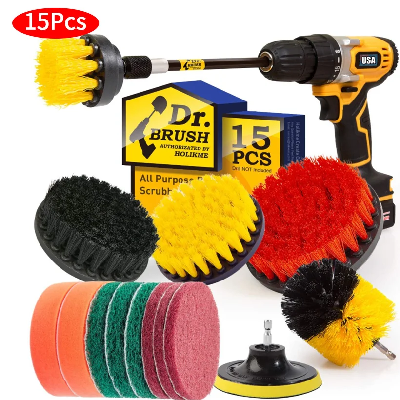 15piece Drill Brush Attachment Set Power Scrubber Drill Brush kit Scrubing Pads Cleaning kit Drill Brush Attachment
15piece Drill Brush Attachment Set Power Scrubber Drill Brush kit Scrubing Pads Cleaning kit Drill Brush Attachment
