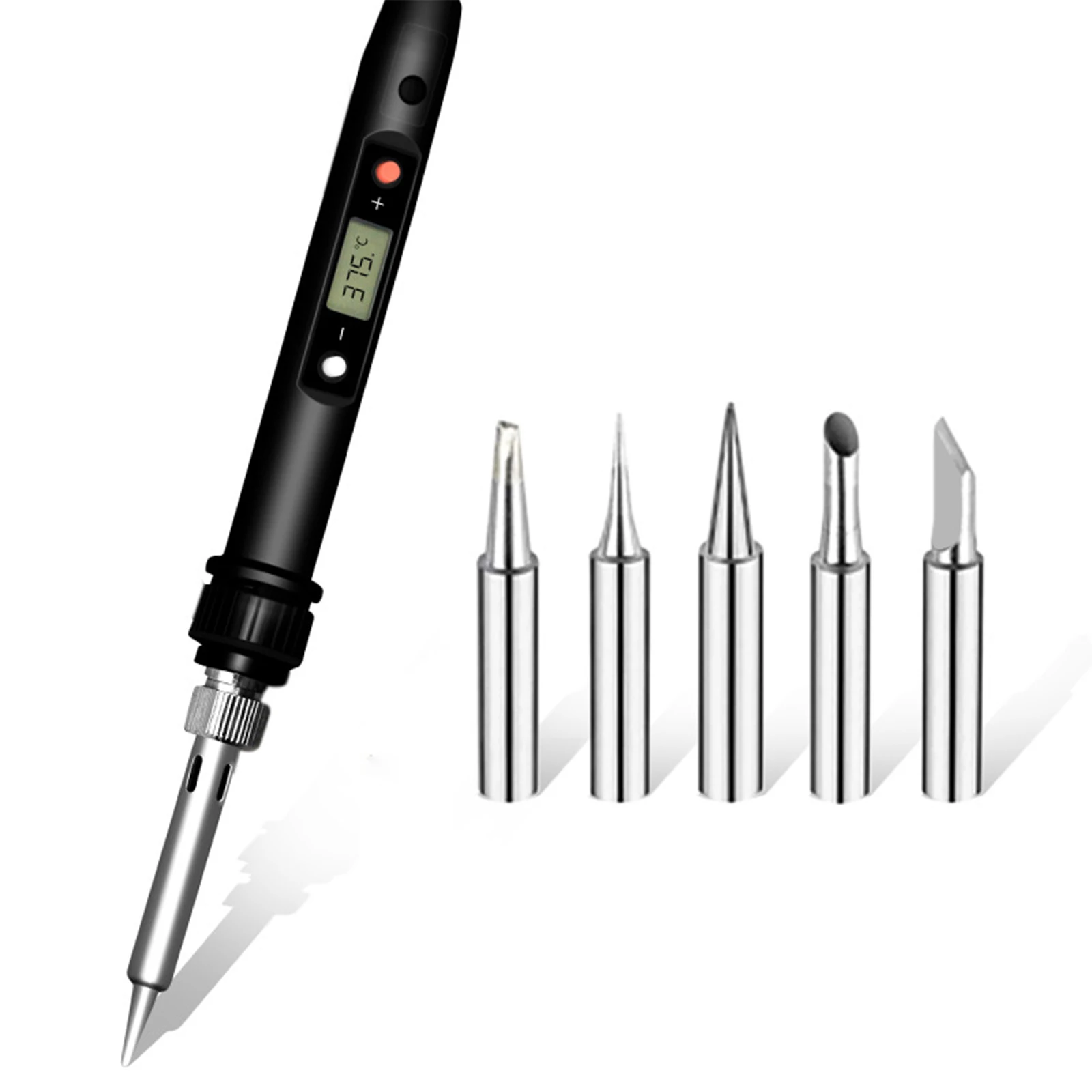 80W Electric Soldering Iron Adjustable Temperature LCD Digital Display 110V 220V Welding Solder Iron Tips Repair Rework Tool Kit
80W Electric Soldering Iron Adjustable Temperature LCD Digital Display 110V 220V Welding Solder Iron Tips Repair Rework Tool Kit