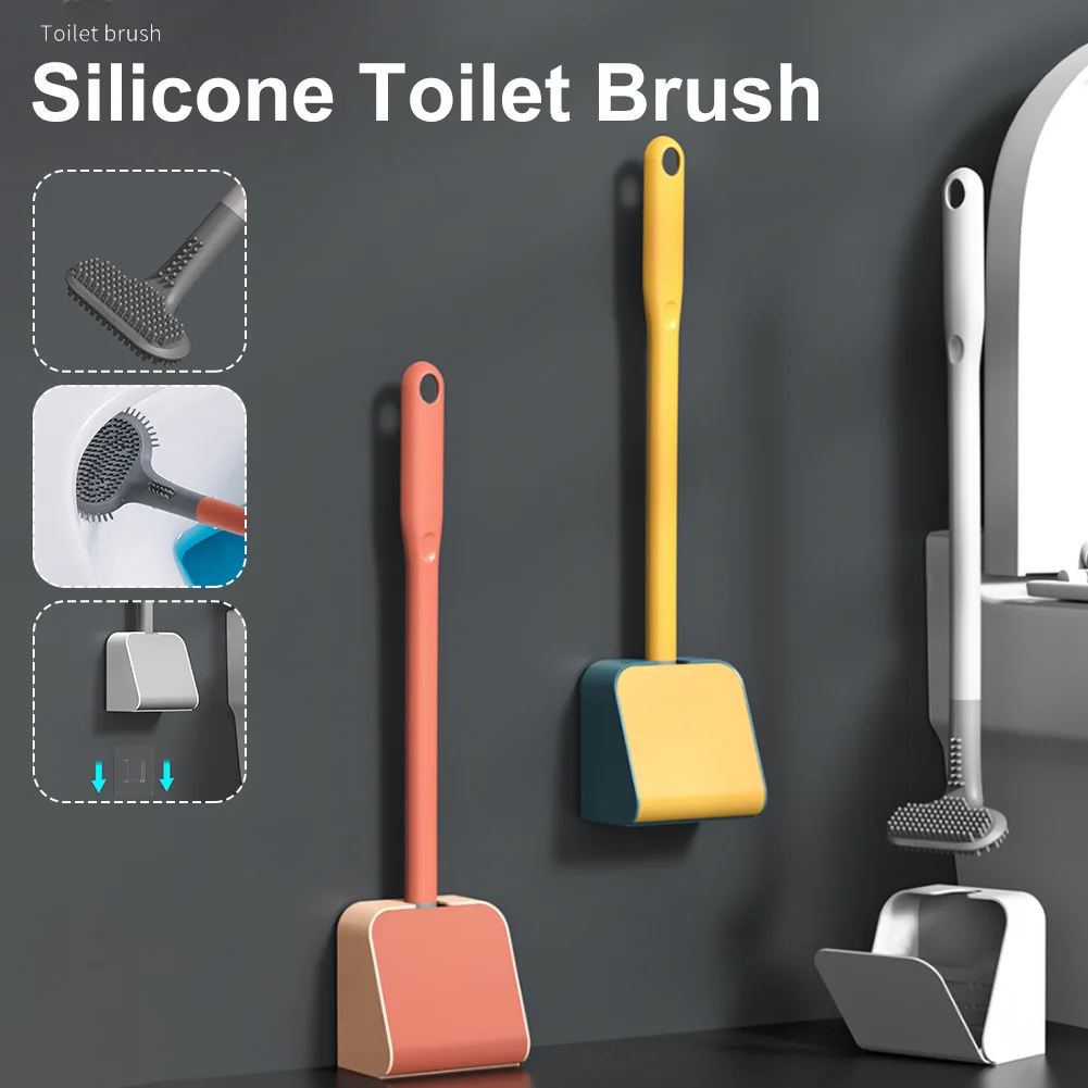 Wall-Mounted Toilet Brush Water Leak Proof With Base Silicone Flexible Soft Bristles Brush Quick Drying Holder Bathroom Cleaning
Wall-Mounted Toilet Brush Water Leak Proof With Base Silicone Flexible Soft Bristles Brush Quick Drying Holder Bathroom Cleaning
