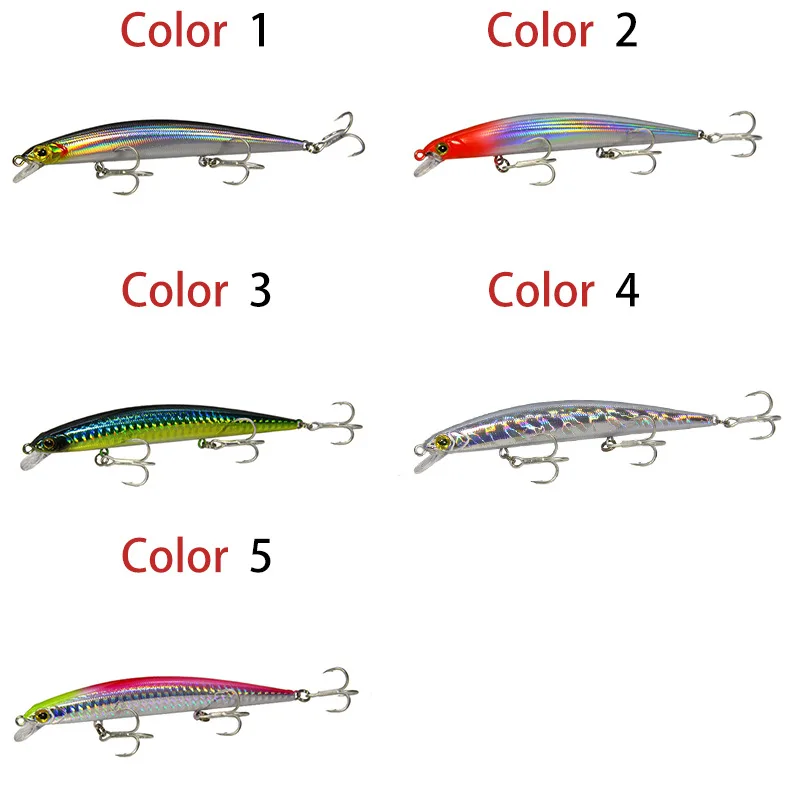5 Colors 11.5Cm 11g Floating Minnow Sea Fishing Lure Wobbler Rattle Sound Hard Bait Artificial Jerkbait Crankbait for Pike Trout
5 Colors 11.5Cm 11g Floating Minnow Sea Fishing Lure Wobbler Rattle Sound Hard Bait Artificial Jerkbait Crankbait for Pike Trout