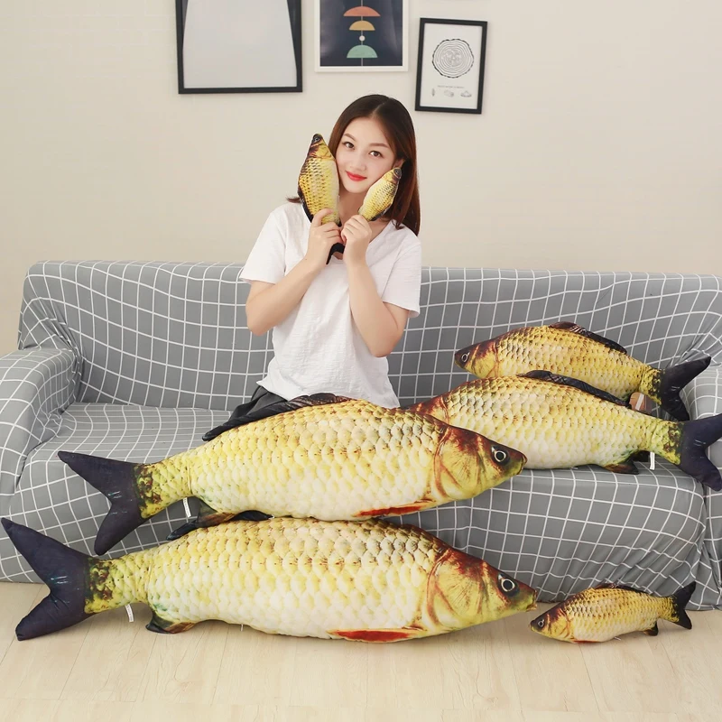 120cm Huge 3D Simulation Carp Plush Toys Staffed Soft Animal Fish Plush Pillow Creative Sofa Pillow Cushion Funny Gift Kids Toys
120cm Huge 3D Simulation Carp Plush Toys Staffed Soft Animal Fish Plush Pillow Creative Sofa Pillow Cushion Funny Gift Kids Toys
