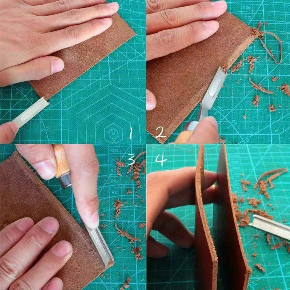 Leather Edge Skiving Beveler Trimmer Tool 5.8mm Wide Mouth French Style Wooden Handle Leather Cutting Working Craft Tool
Leather Edge Skiving Beveler Trimmer Tool 5.8mm Wide Mouth French Style Wooden Handle Leather Cutting Working Craft Tool