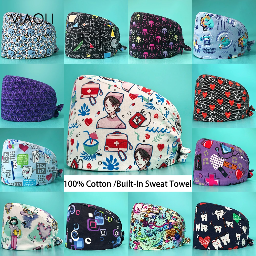 Unisex Tooth Print 100%cotton Scrub Cap Dental Hospital Work Sweat Absorbent Veterinary Pet Clinic Care Scrubs Nurse Nursing Hat
Unisex Tooth Print 100%cotton Scrub Cap Dental Hospital Work Sweat Absorbent Veterinary Pet Clinic Care Scrubs Nurse Nursing Hat