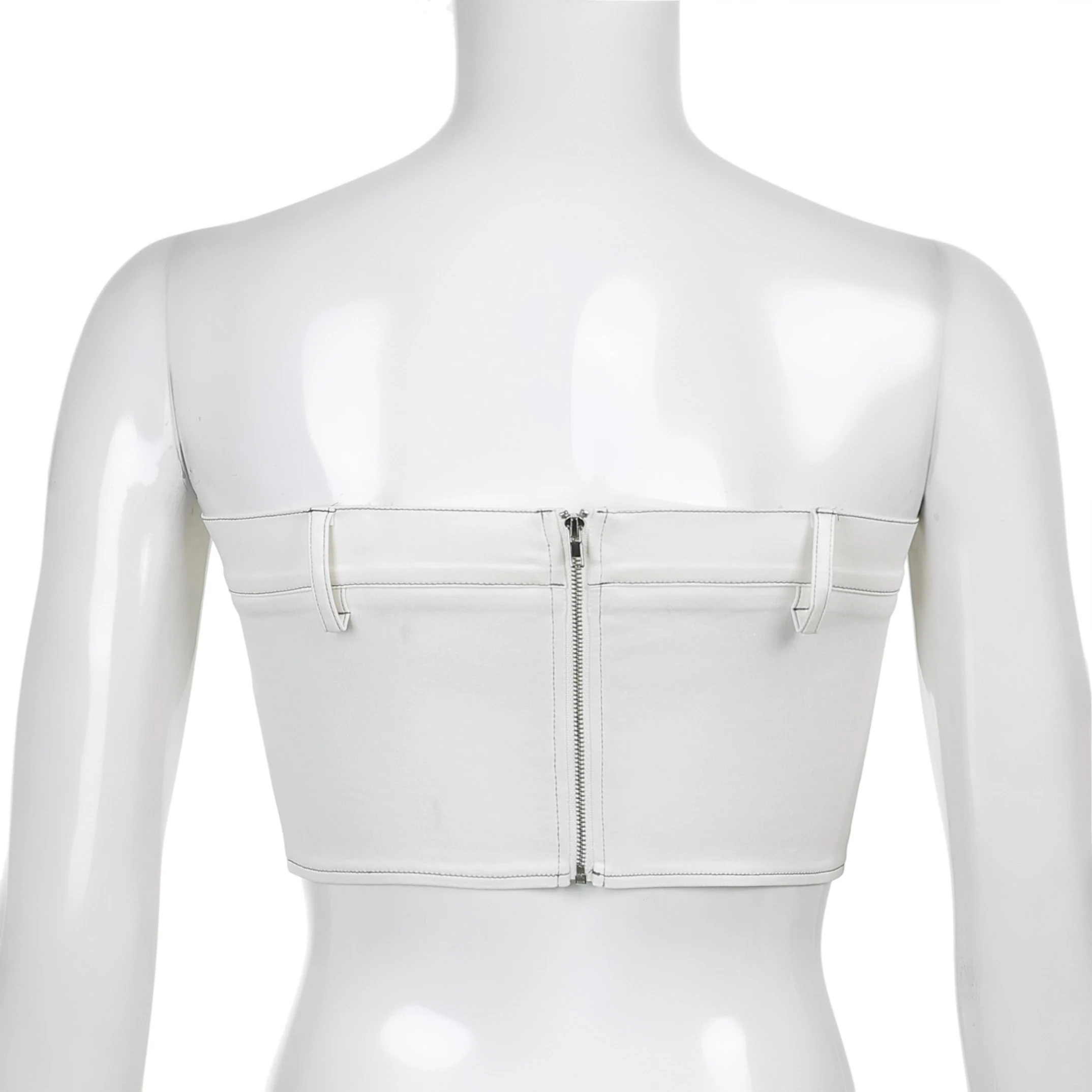 Rockmore White Women's Tube Top Y2K Aesthetic Zip Up Backless Crop Tops Clubwear Vintage Short Tanks Summer Kawaii Camis Korean
Rockmore White Women's Tube Top Y2K Aesthetic Zip Up Backless Crop Tops Clubwear Vintage Short Tanks Summer Kawaii Camis Korean