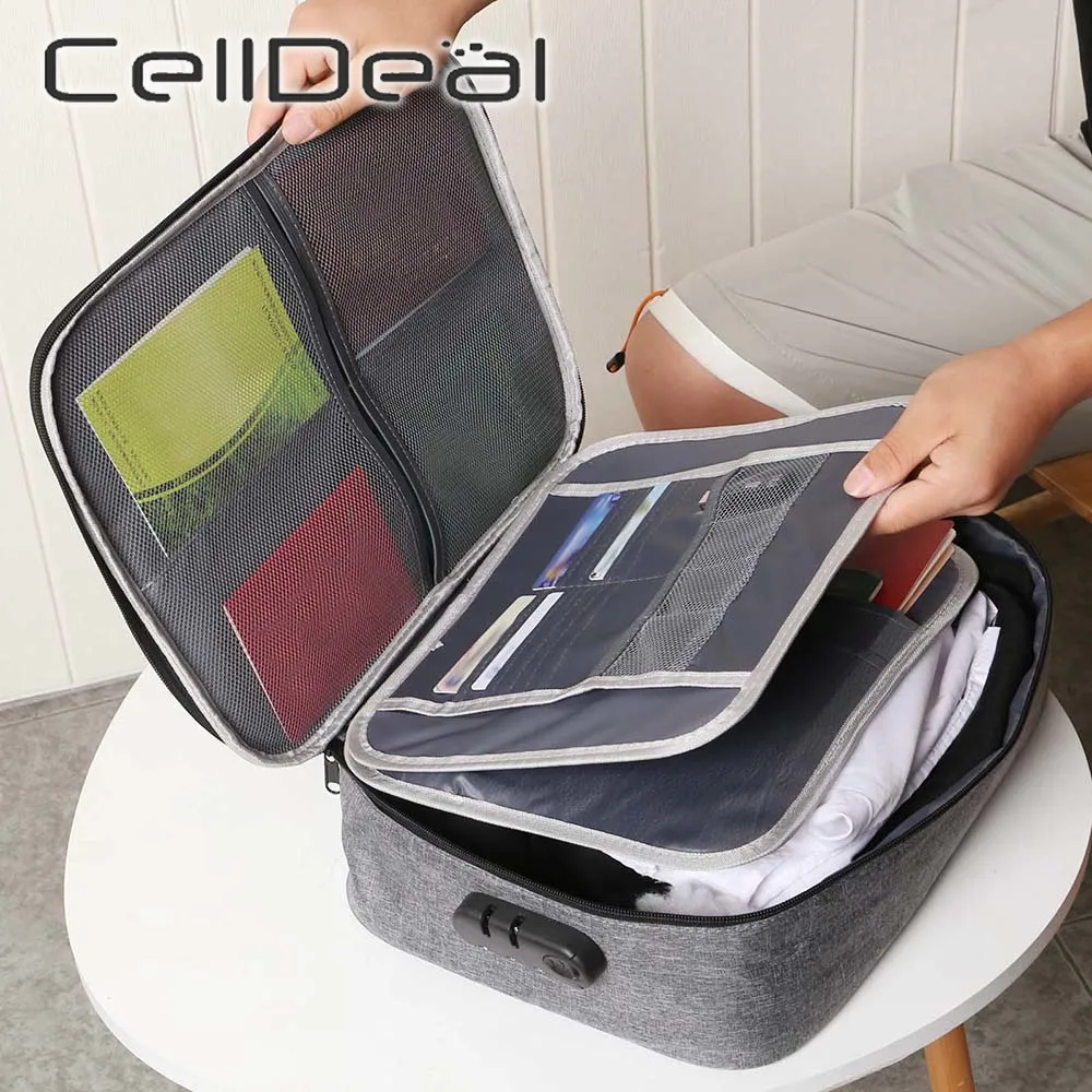 Large Capacity Multi-Layer Document Tickets Storage Bag Certificate File Organizer Case Home Travel Passport Briefcase with Lock
Large Capacity Multi-Layer Document Tickets Storage Bag Certificate File Organizer Case Home Travel Passport Briefcase with Lock