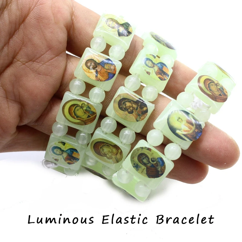 Luminous Retro Charm Holy Jesus Rosary Elastic Bracelets Christian Catholicism Church Prayer Exorcism Amulet Bangle Jewelry Gift
Luminous Retro Charm Holy Jesus Rosary Elastic Bracelets Christian Catholicism Church Prayer Exorcism Amulet Bangle Jewelry Gift