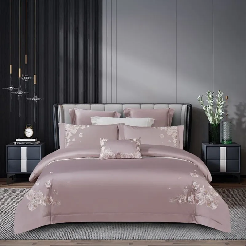 Dusty Pink Gray Duvet Cover Queen Double Size 1000TC Egyptian Cotton Vintage Blossom Embroidery Duvet Cover Bed Sheet Pillowcase
Dusty Pink Gray Duvet Cover Queen Double Size 1000TC Egyptian Cotton Vintage Blossom Embroidery Duvet Cover Bed Sheet Pillowcase