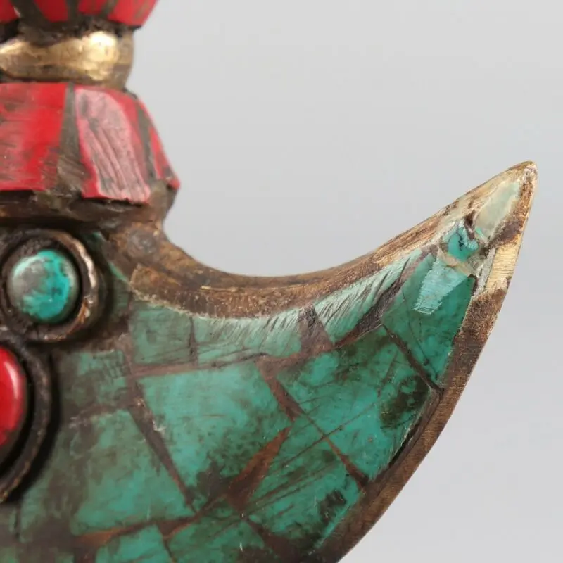 Chinese Exquisite Handmade copper turquoise statue 2pcs 
Chinese Exquisite Handmade copper turquoise statue 2pcs