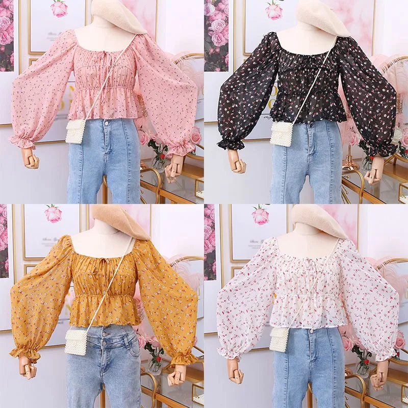Womens Blouses Korean Small Fresh Floral Slash Neck Top and Blouse Puff Sleeve Long Sleeve Chiffon Shirt 2020 Women Clothing
Womens Blouses Korean Small Fresh Floral Slash Neck Top and Blouse Puff Sleeve Long Sleeve Chiffon Shirt 2020 Women Clothing