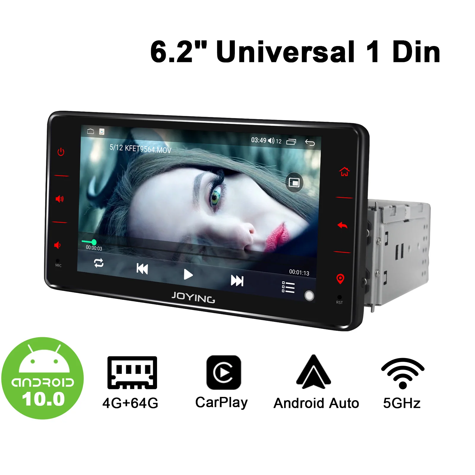 JOYING 6 2 дюймов 1 din автомобильное радио Android 8 мультимедийное gps 4G + 64G сенсорный экран