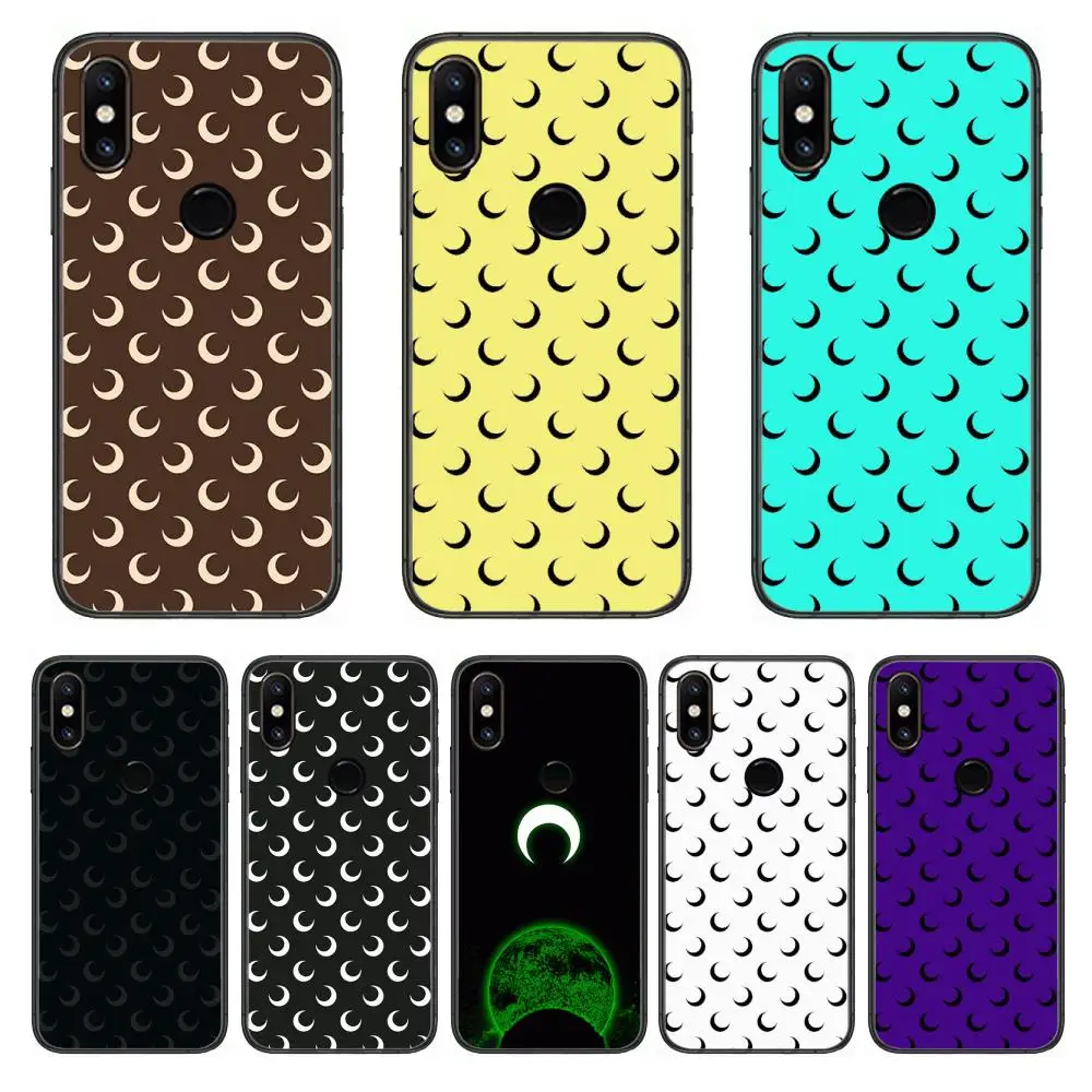 

Tide brand moon style Phone Case For xiaomi M2 C3 X3 F2 Lite NFC 6 5 x Poco k30 Pro Anime Black Cover Silicone Back Pretty