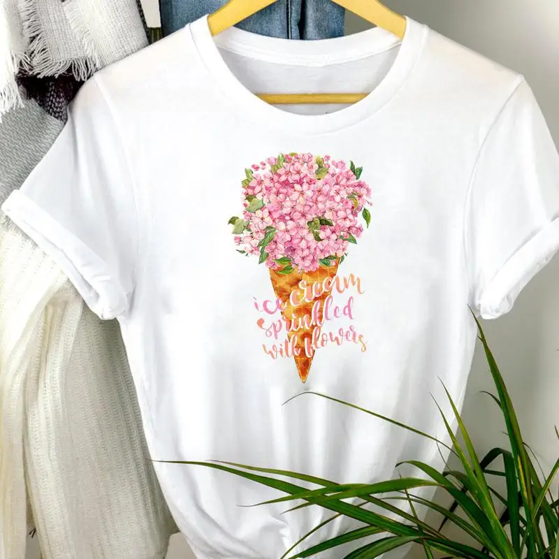 Women Clothes Cartoon Floral Ice Cream New Trend Cute Summer Print Fashion Short Sleeve Tshirt Female Tee Top Graphic T-shirt
Women Clothes Cartoon Floral Ice Cream New Trend Cute Summer Print Fashion Short Sleeve Tshirt Female Tee Top Graphic T-shirt