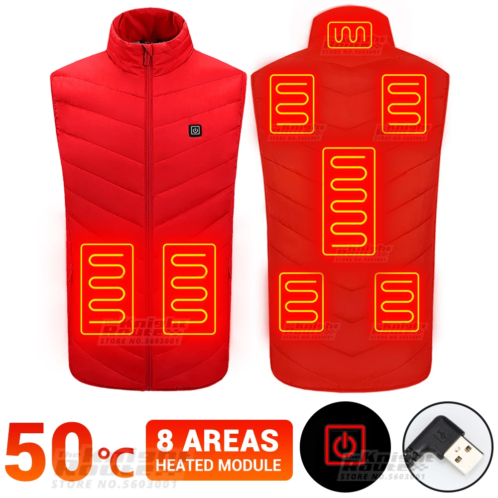 8 Areas Unisex Winter Heating Jacket USB Red Heated Vest Motorcycle Jacket Ski Warm Vest Thermal Motorbike Moto Hunting Clothing
8 Areas Unisex Winter Heating Jacket USB Red Heated Vest Motorcycle Jacket Ski Warm Vest Thermal Motorbike Moto Hunting Clothing