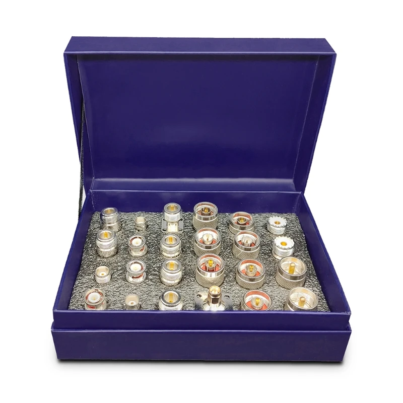 RF Coaxial Adapter UHF Metal Connectors 24 Type Set SMA Connector Kit RF Coaxial Connectors 24 Packs with Package Box
RF Coaxial Adapter UHF Metal Connectors 24 Type Set SMA Connector Kit RF Coaxial Connectors 24 Packs with Package Box